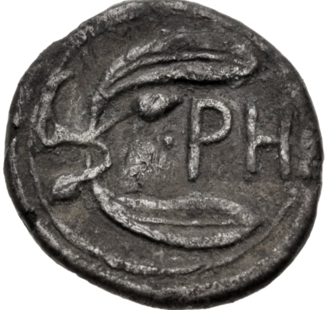415/0---387-BC-Bruttium-AR-Hemidrachm